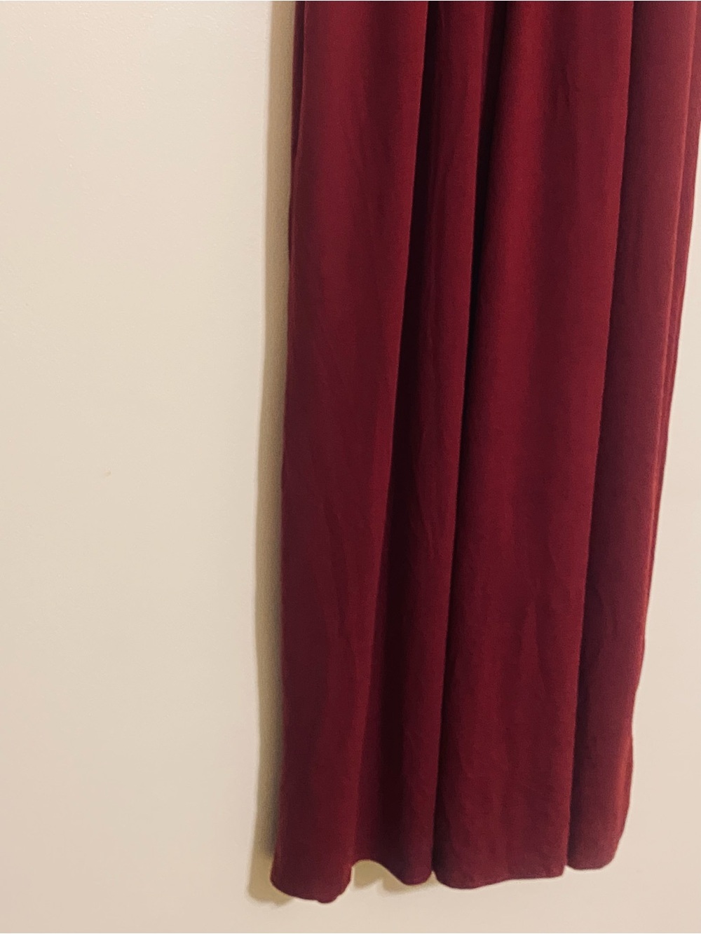 2XL Maxi Dress Burgundy V-Neck Button Front - Picture 15 of 16